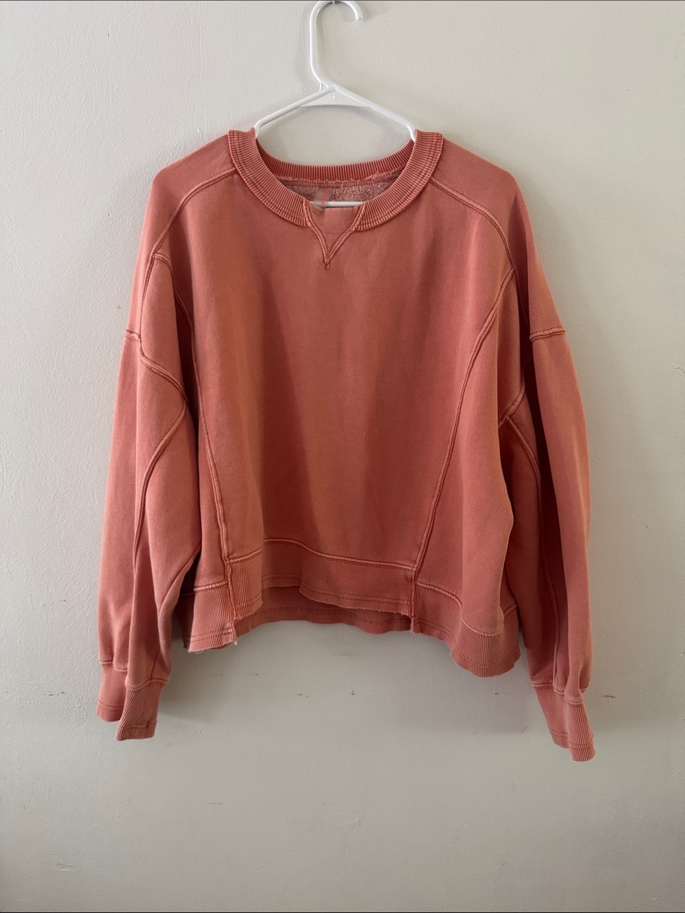 Free People FP Movement Peach/Coral Intercept Pullover Sz M